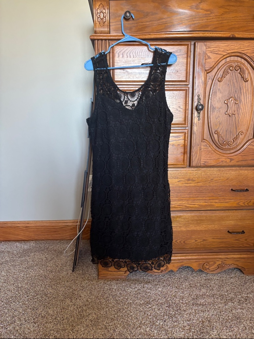 Mud Pie Black Lace Midi Dress